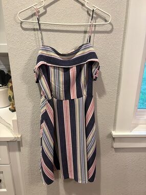 Pink Owl Pink and Navy Striped Dress